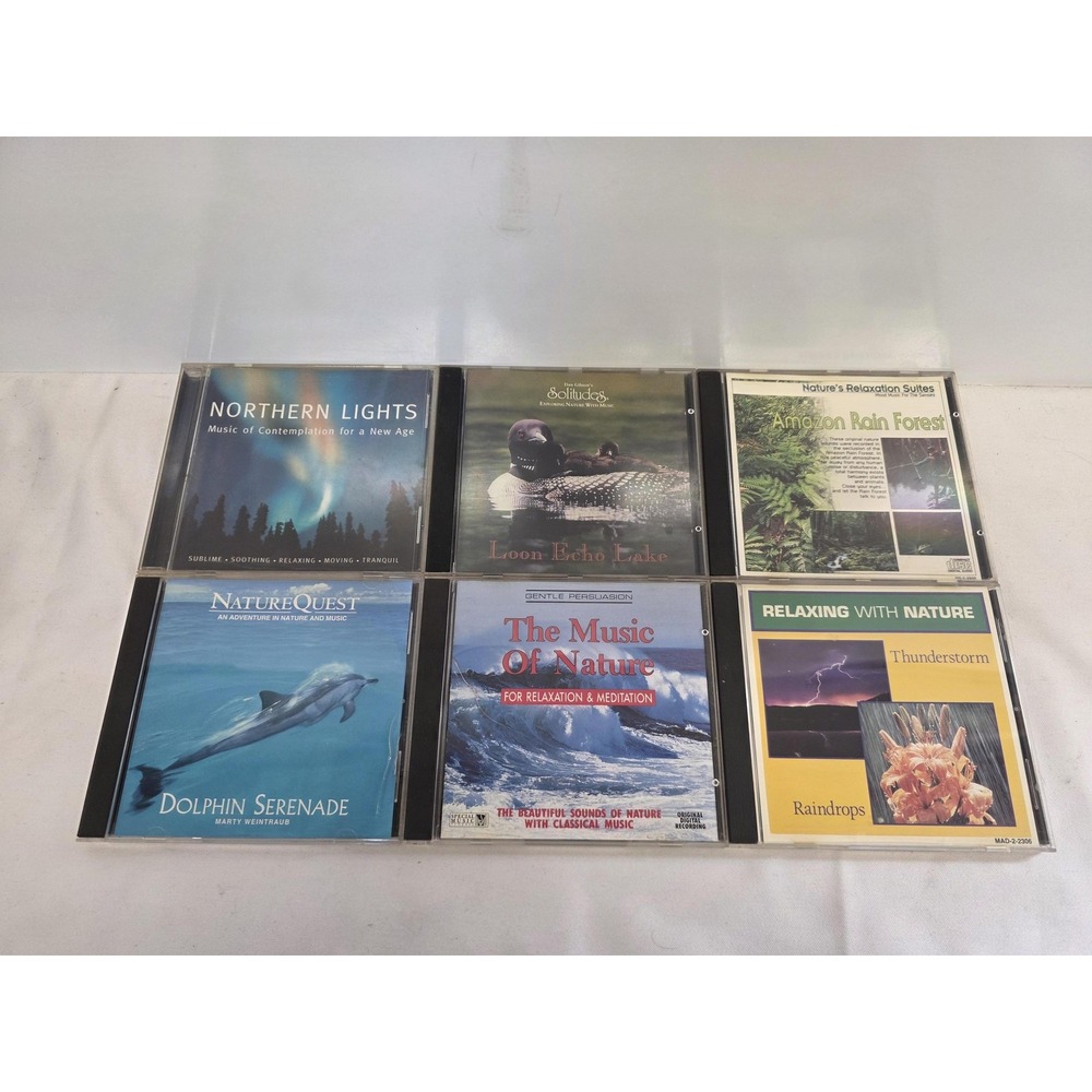 6 CD Lot Nature Sounds Relaxation Meditation Dolphin Rain Forest Solitudes New A